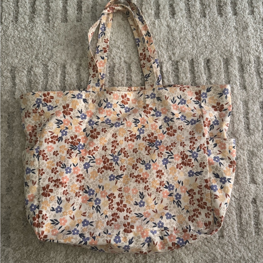 Sonoma Floral Tote Bag - Cream and Multicolor